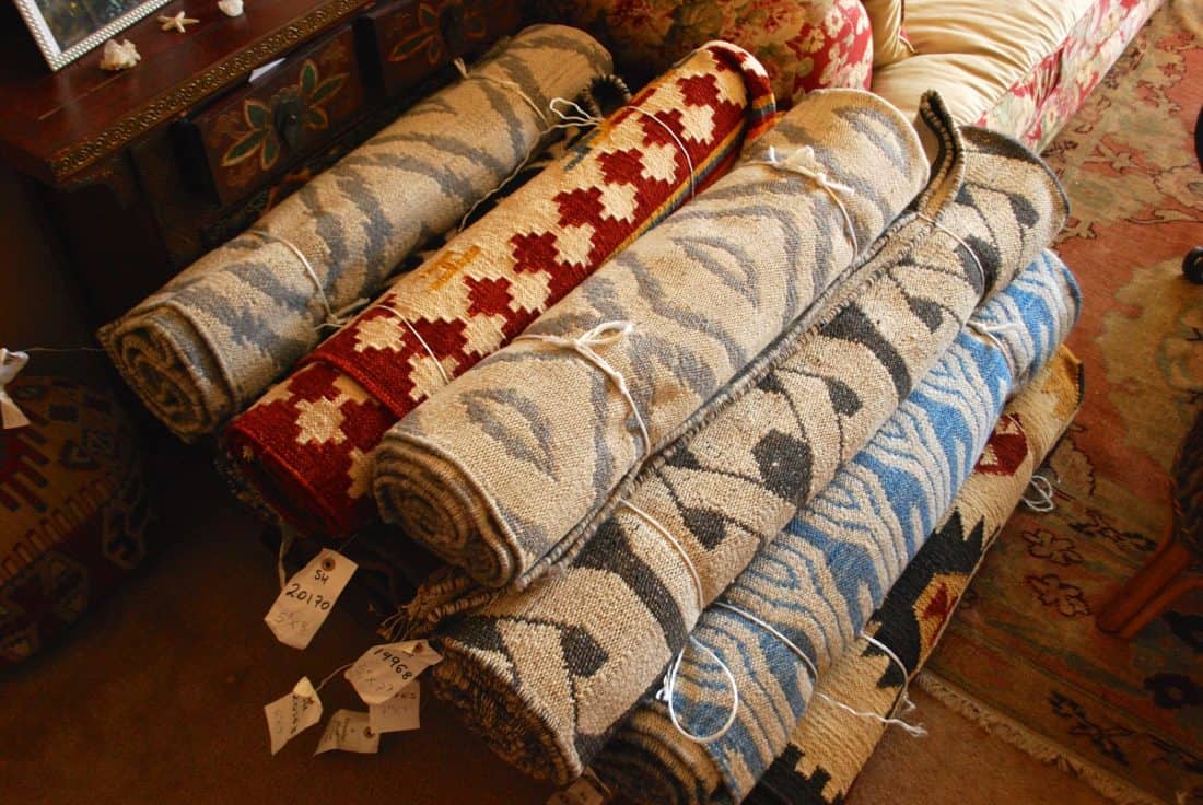 Rugs Rolled Up and Ready for Delivery Topanga Rug Company