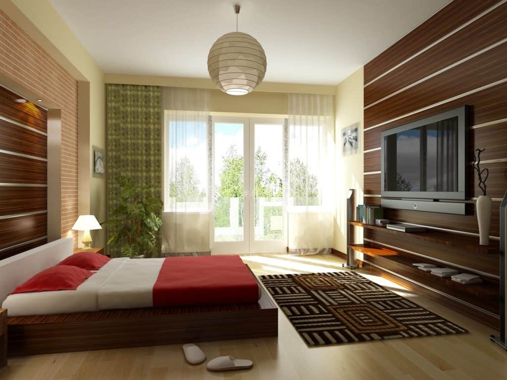 Contemporary Carpet in Bedroom